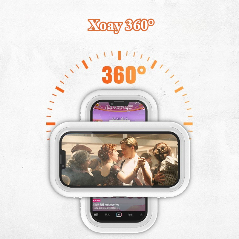 Ốp lưng điện thoại treo tường phòng tắm, Xoay 360° , Cảm Ứng Nhạy, Dễ Dàng Lắp Đặt