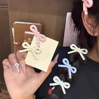 Kem Kem Màu Tóc Cô Gái Ngọt Ngào Tính Khí Nơ Thời Trang Kẹp Bên