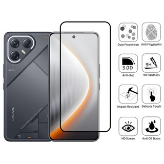 Tecno Pova 7 Ultra 5G 2 trong 1 Kính Cường Lực Bảo Vệ Màn Hình Cho Tecno Pova 7 6 5 Pro Neo Ultra 4G 5G 9D Với Ống Kính Máy Ảnh Phim