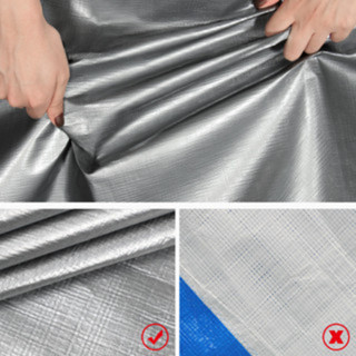 Bạt Che Nắng Che Mưa Loại Dày Trắng Chống Thấm Nước, Pe Phủ 2 Lớp Kháng UV, Đóng Khoen Sẵn