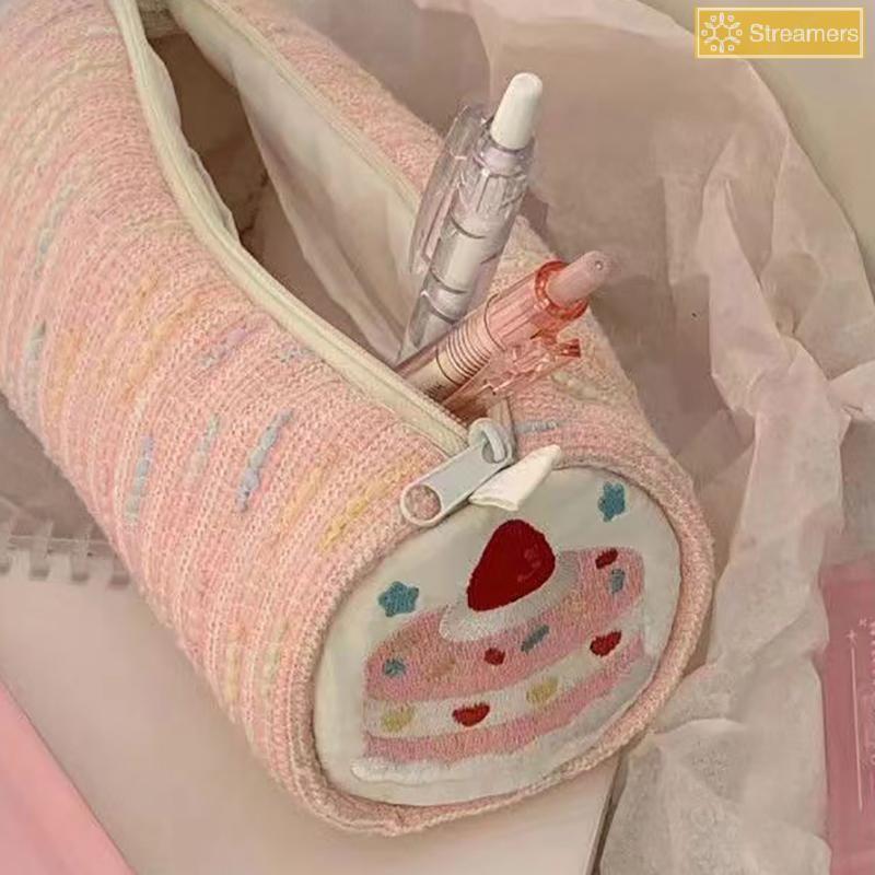 RUA Hoạt Hình Dễ Thương Dâu Hộp Đựng Bánh Đa Năng Dung Tích Lớn Túi Bảo Quản Đồ Dùng Học Tập Thời Trang Hộp Văn Phòng Phẩm Mới