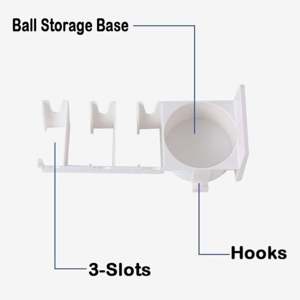 Móc treo vợt Tennis WANYEDI, Giá đỡ vợt cầu lông 3 khe không cần đục lỗ, Giá treo tường có giá đựng bóng Cầu lông