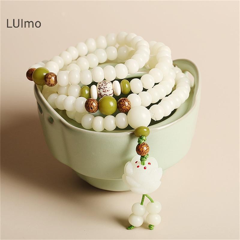 Luimo Thiết Kế Ban Đầu Tự Nhiên Bồ Đề Rễ Hạt Vòng Tay Hoa Sen Món Quà Trang Sức SBS