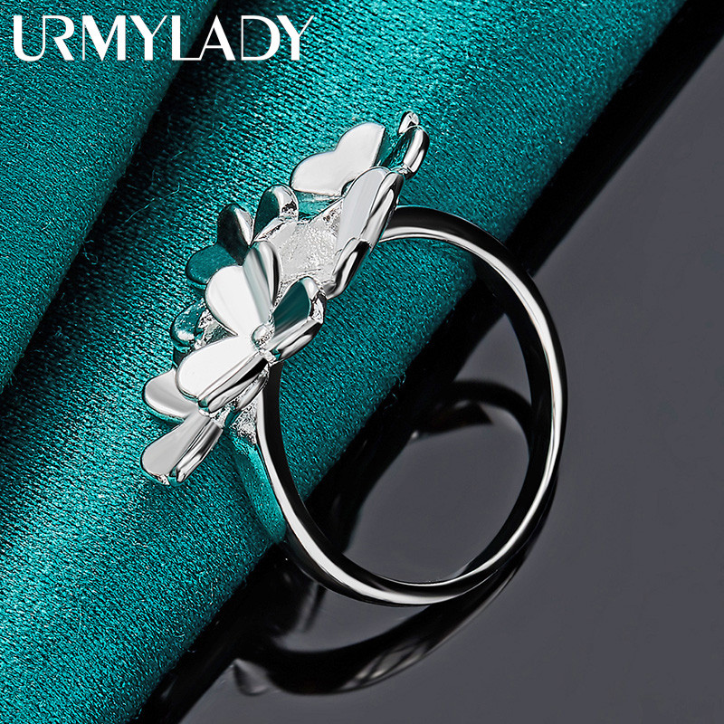 URMYLADY Bạc 925 Năm Hoa 7-10 # Nhẫn Nữ Thời Trang Tiệc Cưới Trang Sức Quyến Rũ