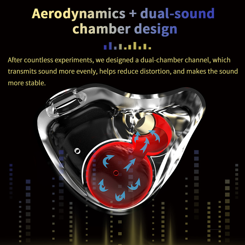 Bgvp Butterfly Pro 1DD + 1BA Tai nghe chơi game lai Iem Tai nghe HiFi có dây Iem