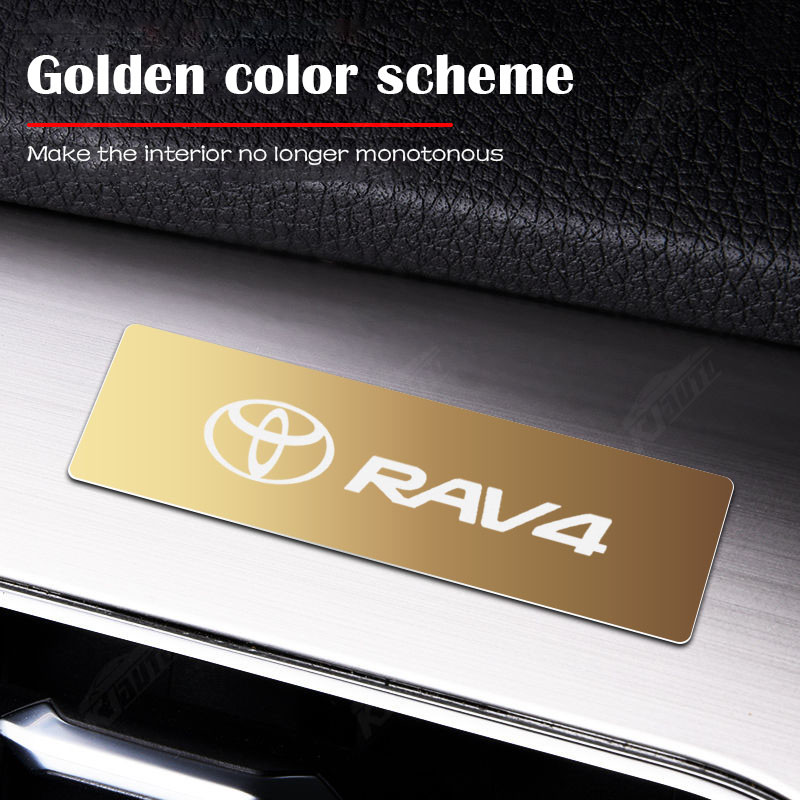 Toyota Rav4 Gương Kim Loại Logo Xe Hơi Miếng Dán 3D Huy Hiệu Thép Không Gỉ Cá Tính Sửa Đổi Nội Thất Phụ Kiện