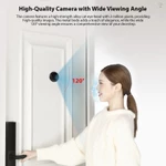 Camera nhìn trộm 3,97 inch cho cửa căn hộ Máy xem lỗ nhìn trộm kỹ thuật số LCD 2MP Camera hồng ngoại màu 120 độ Màn hình cửa 1080P Tích hợp pin 1400mAh Type-C có thể sạc lại — ảnh 4