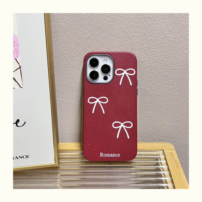 Ins Style Bowknot Da PU Ốp Lưng Điện Thoại Xiaomi 17 15T 15 14T Pro Max Poco C85 C85X C71 X8 F8 Ultra M8 M7 Plus X7 F7 Ultra F6 M4 Pro Max 5G 4G Vỏ Đơn Giản Retro Bìa Mềm