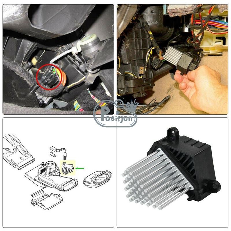 Điện trở động cơ máy thổi nóng cho -BMW E46 E39 X5 X3 1997-2006 64116923204 64116929486 64118385549