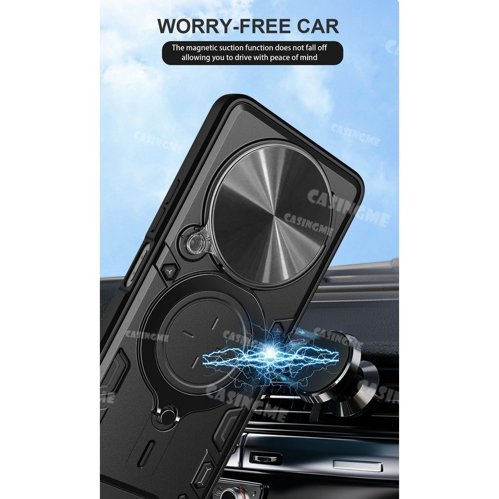 Huawei Nova 14i 2025 Giáp Chống Sốc Đẩy Kéo Camera Bảo Vệ Ốp Lưng Cho Huawei Nova 14i Nova14i Nova14 14 i Pro 4G 5G 2025 Ốp Lưng Vỏ Vòng Từ Tính Ô Tô Ốp lưng