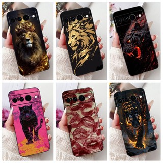 Ốp Lưng Cho Google Pixel 7 Pro GP4BC GE2AE / Pixel 7 GVU6C GQML3 Vỏ Điện Thoại Cool Tiger Lion Leopard Silicon Mềm TPU Ốp Lưng