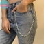 Sund Dây Thắt Lưng Đơn Giản Cho Nữ Tính Khí Ngọc Trai Đính Hạt Chữ U Dây Xích Hip Hop Rock Cá Tính Quần Jean Dây Xích Phụ Kiện VN
