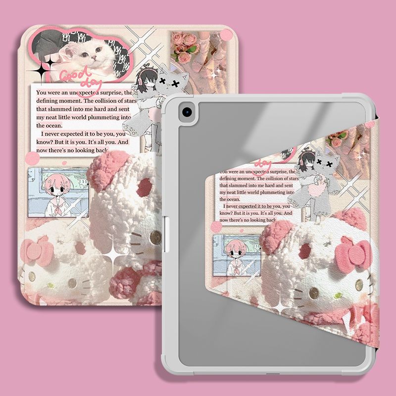 Ốp bảo vệ cho Samsung Galaxy Tab A7 lite 8.7inch Tab S6 lite 2024 S10 FE + S10ULTRA S7 + / S8 + / S7FE A9 + S9 FE + 360 độ Vỏ máy tính bảng hoạt hình dễ thương