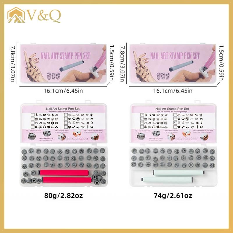 Littleloves1 36 / 48 Chiếc Móng Tay Nghệ Thuật Tem Bộ Bút DIY Thiết Kế Móng Tay Thủ Công Graffiti Hoa Nail Stamper Móng Tay Nghệ Thuật Chấm Dụng Cụ Thiết Kế Đơn Giản EN