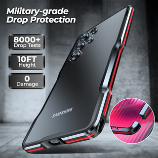 [JLK] Ốp Lưng Nhôm Cho Samsung S25 Edge S24 S23 Ultra Cover S22Ultra Khung Kim Loại Chống Sốc Vỏ Điện Thoại