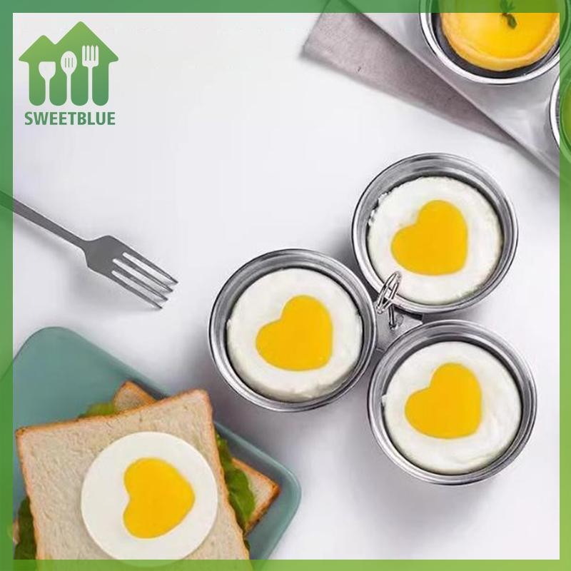 SWEET Thép không gỉ Trứng Săn Trộm Chảo Khuôn Trứng Hấp Trứng Hấp Khuôn Hoousehold Dụng Cụ Nấu Ăn Nhà Bếp Tiện Ích n