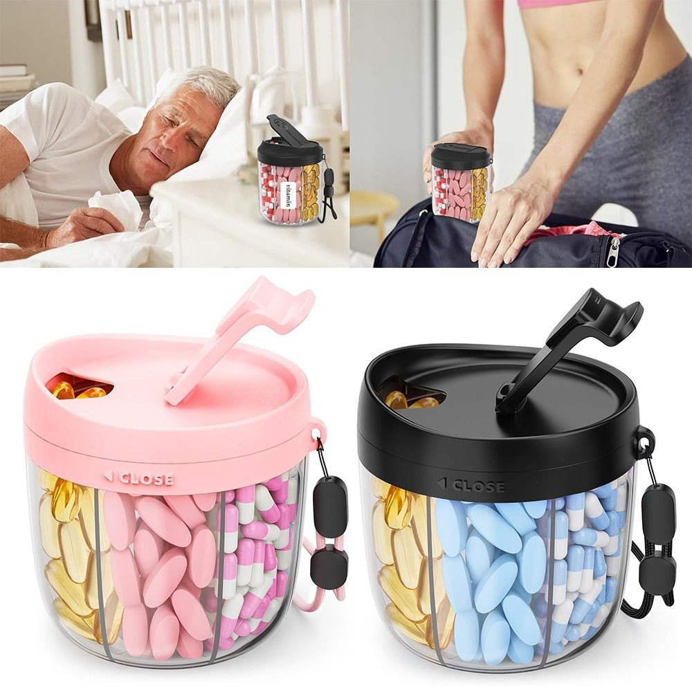 Hộp đựng thuốc CATMALLER88, Hộp đựng thuốc không chứa BPA di động, với 7 ngăn lớn có thiết kế chống rung Hộp đựng thuốc để sắp xếp bổ sung du lịch