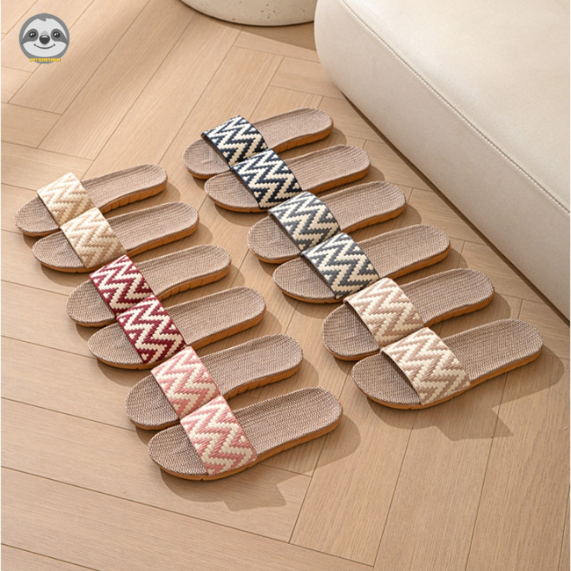 Phong cách Nhật Bản Muji Style / Nam Nữ Cặp Đôi Trong Nhà Ngoài Trời Dép Lanh Nhà / Dép Sàn Gỗ Mở