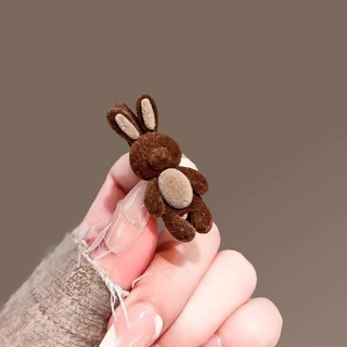 MAUROPOLI Kẹp Tóc Gấu Dễ Thương, Phong Cách Mới, Chất Liệu Nhung, Kẹp Trái Tim và Mỏ Vịt