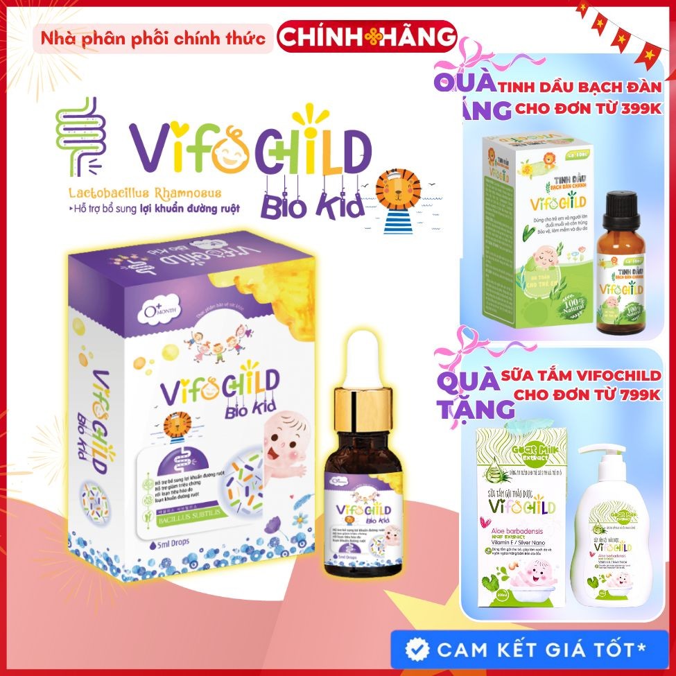 Men vi sinh VIFOCHILD 5ml Bio Kid Giúp hệ tiêu hóa của bé luôn khỏe mạnh Baby 3