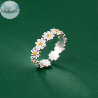 Chenlongshang Vintage Hoa Nhẫn Nữ Dễ Thương Hoa Nhẫn Có Thể Điều Chỉnh Mở Ngón Tay Nhẫn Cưới Đính Hôn Nhẫn Xu Hướng Nữ Trang Sức EN