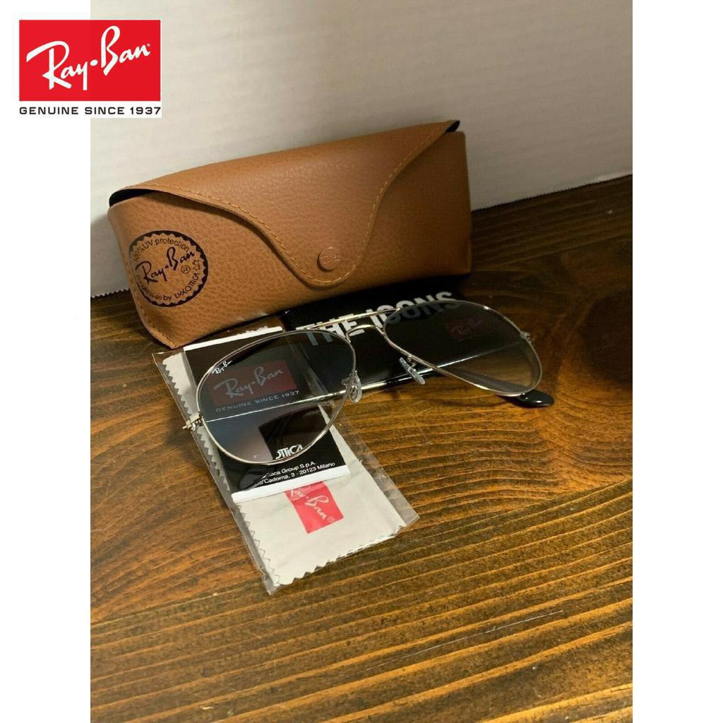 [Chính Hãng] Kính râm Gọng ray/Ban ống kính Gradient màu xám bạc kiểu ...
