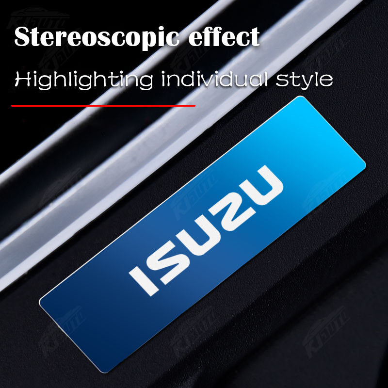 Isuzu Gương Kim Loại Xe Logo Miếng Dán 3D Thép Không Gỉ Huy Hiệu Cá Tính Sửa Đổi Nội Thất Phụ Kiện Cho D Max D-Max Mu-X Mu X Trf