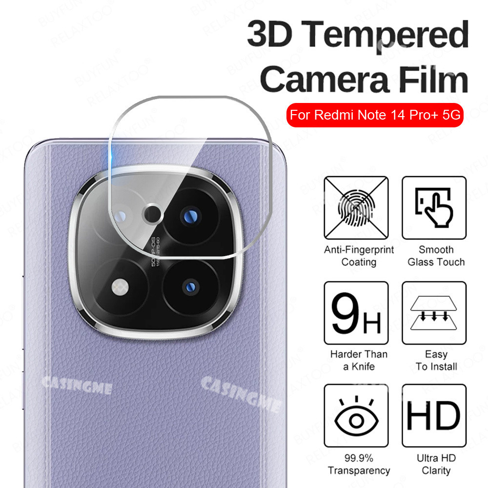 Redmi Note 14 Pro + 5G Cho Bảo Vệ Ống Kính Máy Ảnh 3D Kính Cường Lực Trong Suốt Trong Suốt Redmi Note14pro + Note14 14Note 14Pro + 14Pro Note 14 Pro + Mặt Sau Bảo Vệ Ống Kính Camera Bảo Vệ