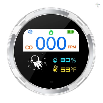 Máy dò màn hình 2.1 inch Máy kiểm tra Carbon Monoxide cầm tay Máy đo nhiệt độ và độ ẩm đa chức năng Cảm biến điện hóa IP65 Máy đo chất lượng không khí gia đình chống nước