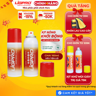 Chai xịt nóng khởi động 160 ml Ligpro Chiết Xuất Từ Thiên Nhiên giúp khởi động hiệu quả