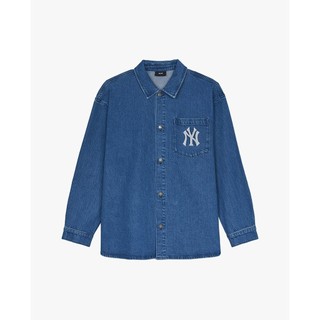 MLB - Áo sơ mi denim unisex cổ bẻ tay dài Logo Coopers Mega_3ADRB0144-50INS
