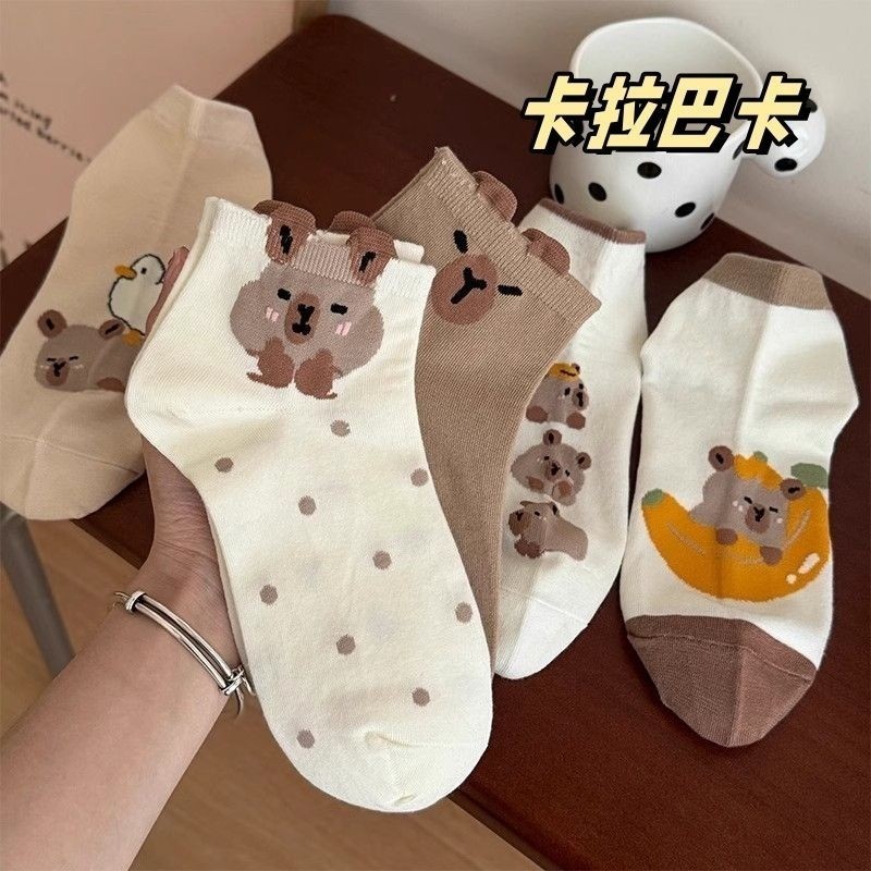 Tất cá heo hoạt hình dễ thương và tất ngắn thể thao thoáng khí cho bé gái