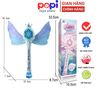 Gậy Thổi Bong Bóng Tự Động Công Chúa Tuyết Có Đèn Nhạc, Đồ Chơi An Toàn và Thú Vị Dành Cho Trẻ Em