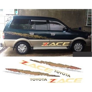 zace, Tem dán xe ô tô toyota Zace phong cách thể thao, phù hợp các xe, 7 chỗ, ford đời cũ, huyndai, isuzu...(71x126cm)