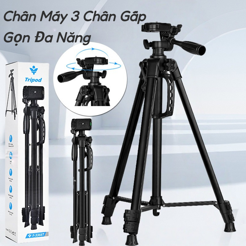 Chân Máy 3 Chân Gấp,Giá đỡ 3 chân chụp hình, quay phim, du lịch,Quay 360 độ