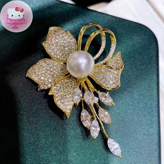 Moonlights Thời Trang Kim Cương Giả Hoa Ngọc Trai Thổ Cẩm Dành Cho Nữ Quần Áo Áo Áo Trang Sức Phụ Kiện Quà Tặng EN