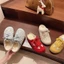 phong cách Hàn Quốc Dép sandal nữ mũi kín không gót thoải mái mẫu hot
