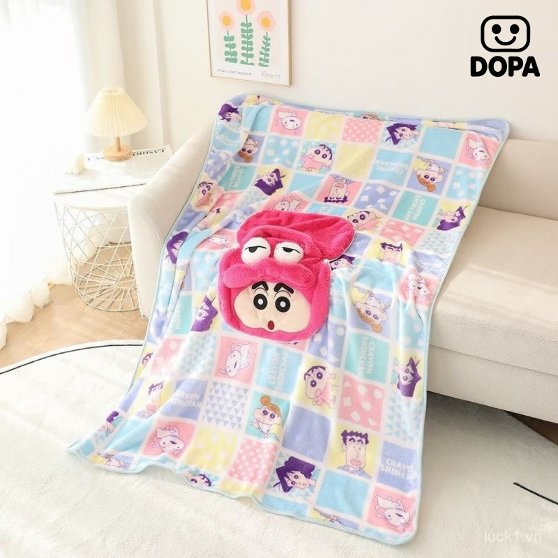 Hoạt Hình Crayon Shin-Chan gối chăn 2 trong 1, dùng cho sinh viên ký túc xá