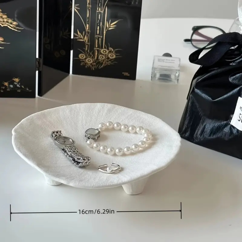 Khay đựng đồ trang sức gốm MARGREDY đa chức năng ba chân, giá trưng bày không đều