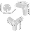 QEARY 12 Cái / bộ Vỏ Bảo Vệ Góc Bàn, Băng Hai Mặt Trong Suốt Góc Cạnh Silicon, PVC Màu Đen Be Bảo Vệ Chống Va Chạm Góc Gravida