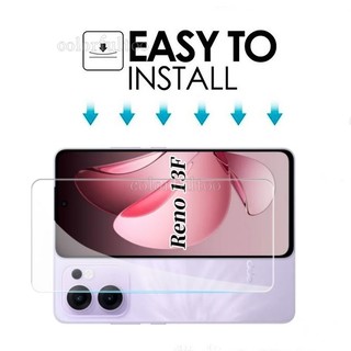 Kính cường lực phía trước 2 trong 1 cho Oppo Reno 13F Reno13F 5G 4G Full Cover Full Keo Bảo vệ màn hình trong suốt Mặt sau Ống kính máy ảnh Phim bảo vệ cho Oppo Reno13 F 5G 2025