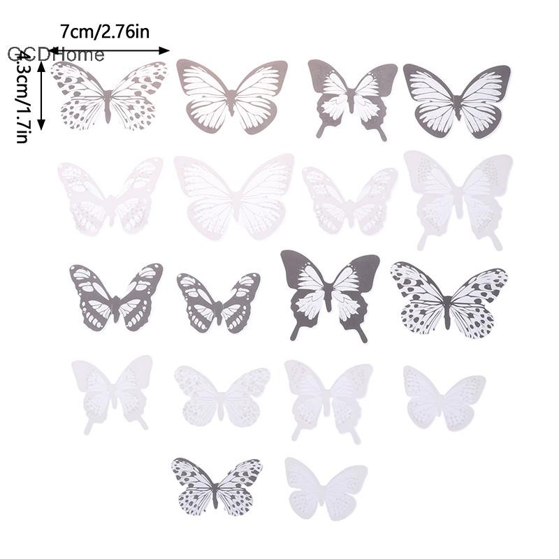 Gcdhome 18 Cái / bộ Đen Trắng Pha Lê Dán Tường Nghệ Thuật Đẹp Decal Trang Trí Nhà Cửa Cho Tủ Lạnh Phòng Trẻ Em HOT