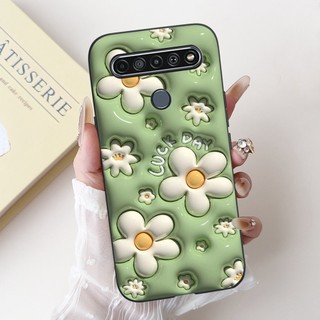 Dành Cho LG K61 Vỏ LMQ630EAW LM-Q630EAW LM-Q630 Ốp Điện Thoại Thời Trang Xương Rồng Silicon Mềm Mờ Ốp Lưng Cho LGK61 K 61