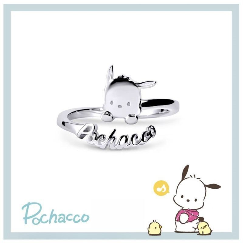 Sanrio Series Pacha Dog Letter Open Ring Dễ Thương Dễ Thương Vui Nhộn Hoạt Hình Niche Tinh Tế Đơn Giản Quà Tặng Sinh Nhật