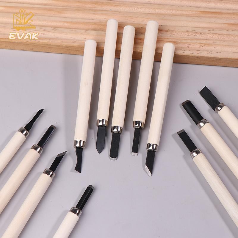 Alittlesetrtu 12 Chiếc Đục Khắc Gỗ Bộ Cắt Cơ Bản & Chế Biến Gỗ Chi Tiết Dụng Cụ Cầm Tay DIY Bộ Bầu VN