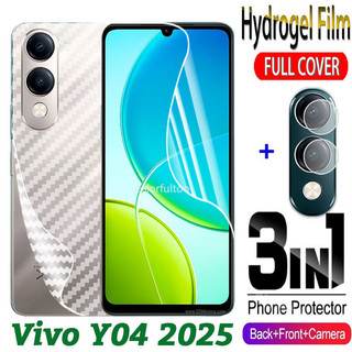 Phim Bảo Vệ Hydrogel 3 Trong 1 Cho Vivo Y04S Y03 Y03T Y18 Y18S Y28S Y29 Y39 Y29S 4G 5G Mặt Trước Mặt Sau Mềm Bảo Vệ Màn Hình Hydrogel Phim Camera Mặt Sau Ống Kính Bảo Vệ