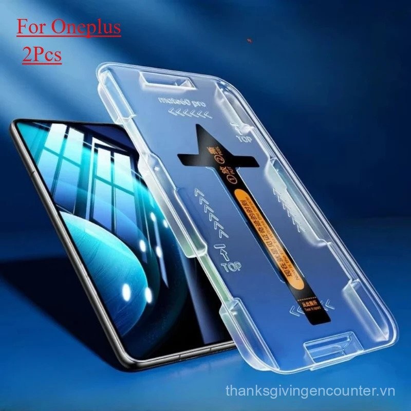 2 Miếng Bảo Vệ Màn Hình Cho Oneplus 13 12 11 10 9 Pro ACE3 ACE 2 Pro 12R 11R Kính Cường Lực Tự Động Matic Cài Đặt Công Cụ