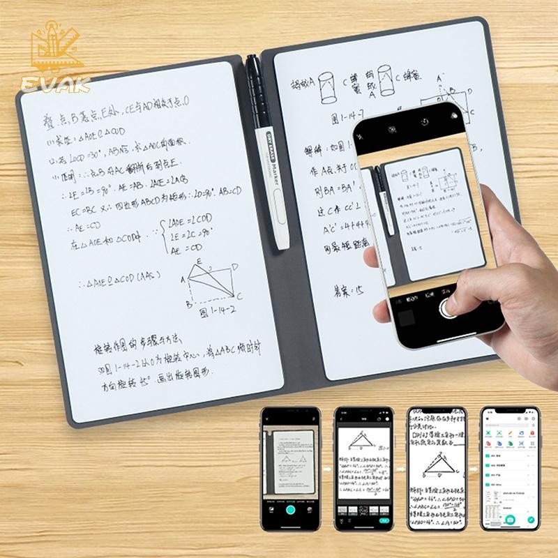 Alittlesetrtu A5 Sách Sổ Tay Bảng Trắng Có Thể Tái Sử Dụng Với Bút Bảng Trắng Miễn Phí Xóa Vải Lập Kế Hoạch Hàng Tuần Sổ Tay Di Động VN