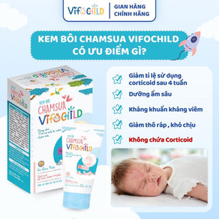 Kem bôi Chàm Sữa VIFOCHILD 30g Hỗ trợ giảm mụn sữa Viêm da cơ địa Mẫn đỏ Dịu mát da cho bé Baby 2