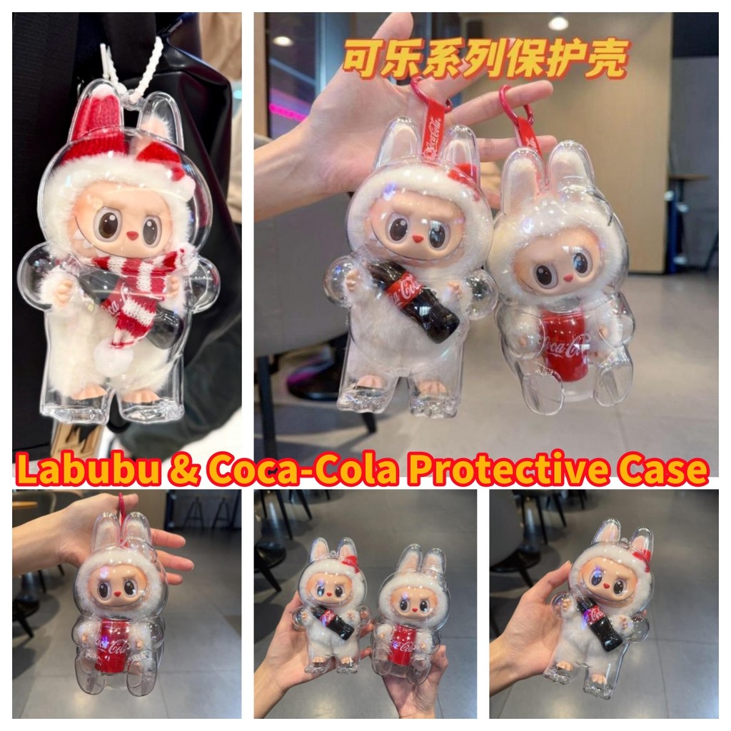 2 chiếc [Sẵn sàng] Vỏ bảo vệ trong suốt Macaron Series 17cm Chống bụi 1 HD Hộp lưu trữ trong suốt Túi mặt dây chuyền hình Vinyl